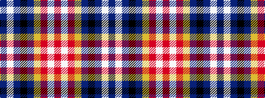 idealised woven sample of pattern BWBKBYRWR