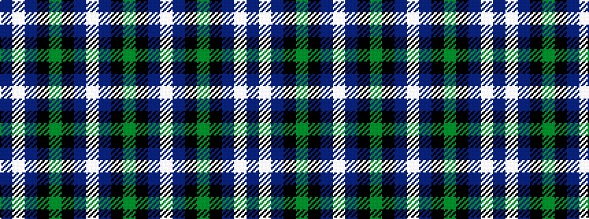 idealised woven sample of pattern BWBKGKBWBKG