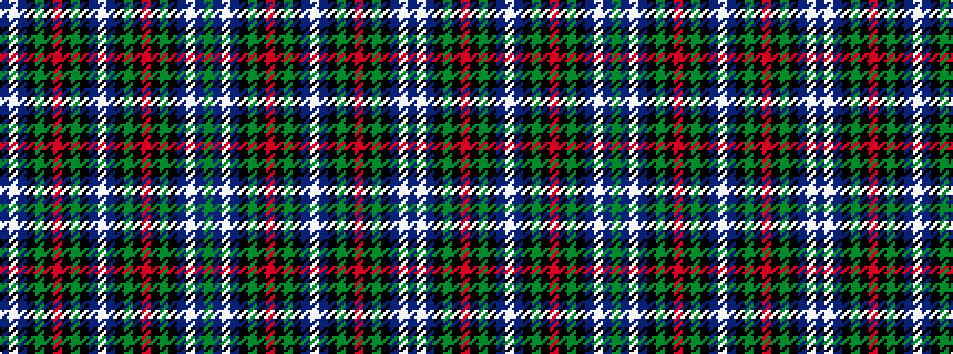 idealised woven sample of pattern BWBKGKRKGKBWBKGKRKGKBWBG
