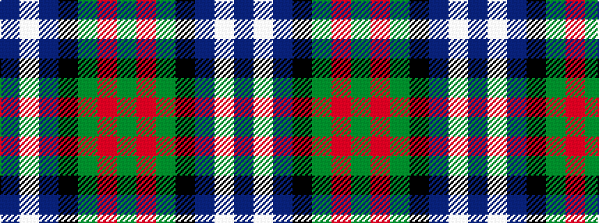 idealised woven sample of pattern BWBKGRG