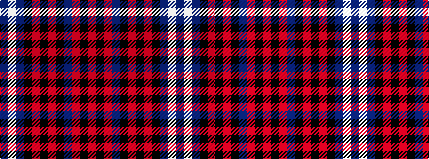idealised woven sample of pattern BWBKRKRKBRKR