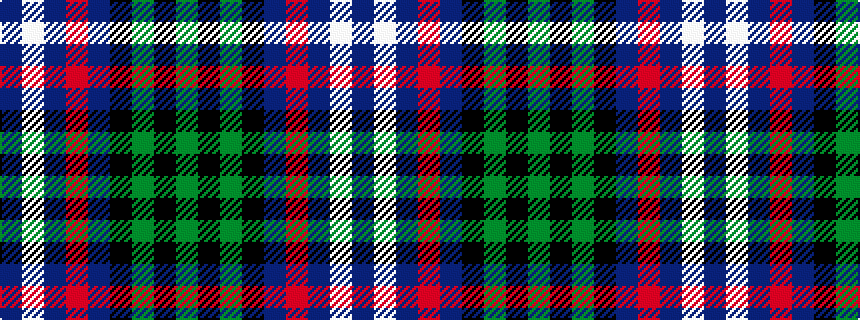 idealised woven sample of pattern BWBRBKGKG