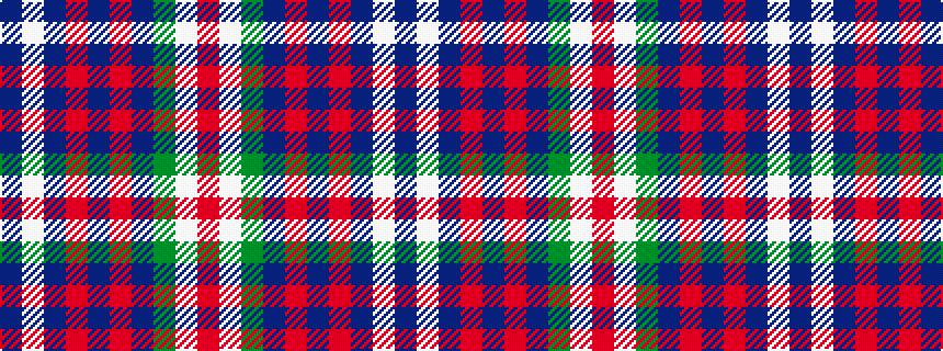 idealised woven sample of pattern BWBRBRBGWR