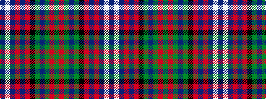 idealised woven sample of pattern BWBRBRKGBGRG