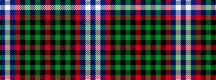 idealised woven sample of pattern BWBRKGKGKR