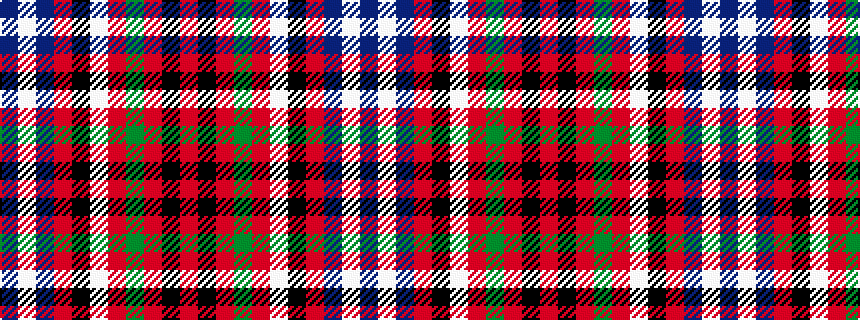 idealised woven sample of pattern BWBRKWRGRKR