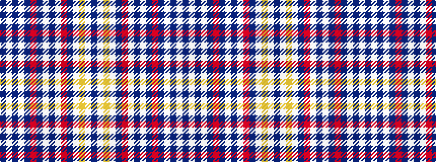 idealised woven sample of pattern BWBWBRBWBWRBWYWB