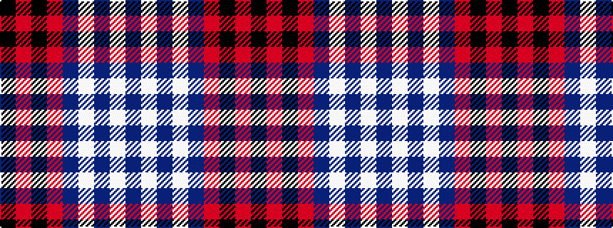 idealised woven sample of pattern BWBWBRKRK