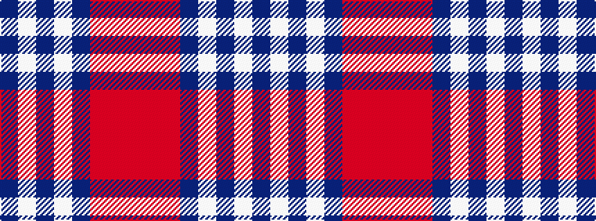 idealised woven sample of pattern BWBWBRRR
