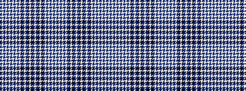 idealised woven sample of pattern BWBWBWBWBWBWKBWBKWKBWBKWKBWBWBWBW