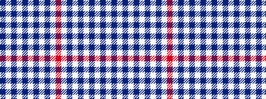 idealised woven sample of pattern BWBWBWBWBWR
