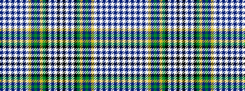 idealised woven sample of pattern BWBWBWBWBWYBGBYGKWBWKW