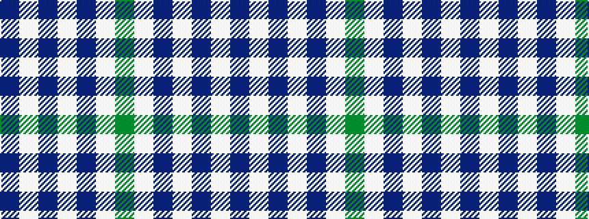 idealised woven sample of pattern BWBWBWG