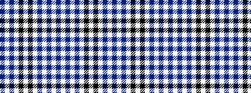 idealised woven sample of pattern BWBWBWKWKWBWB