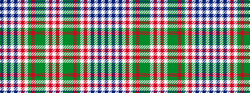 idealised woven sample of pattern BWBWBWRWGRGGGWRW