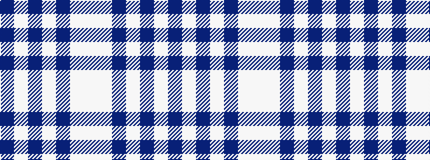 idealised woven sample of pattern BWBWBWW