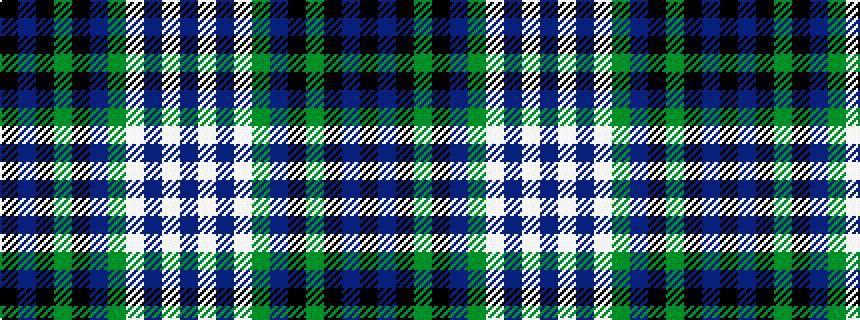 idealised woven sample of pattern BWBWGBKGKBK