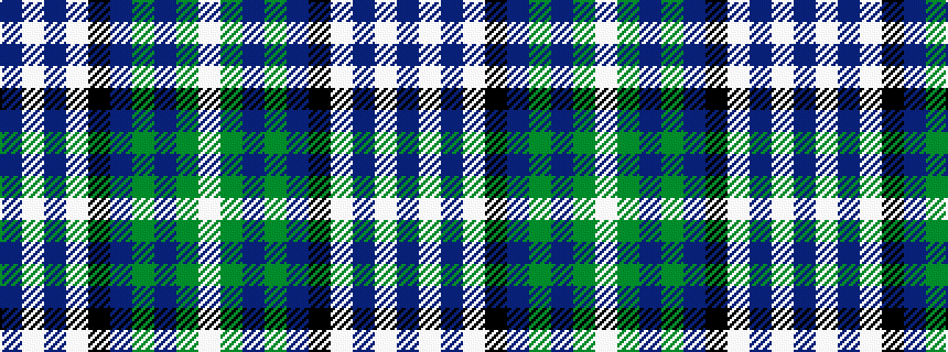 idealised woven sample of pattern BWBWKBGBGW