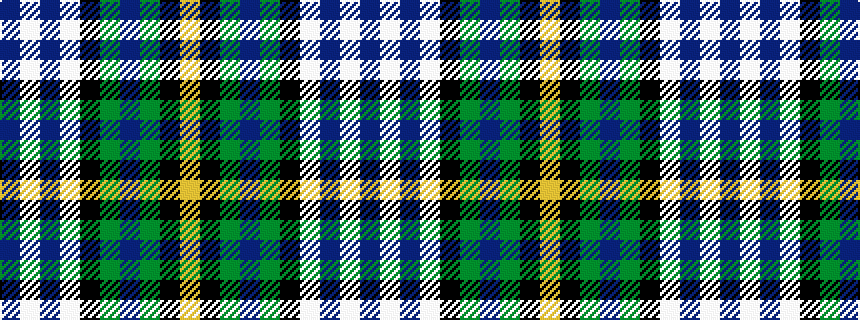 idealised woven sample of pattern BWBWKGBGKY