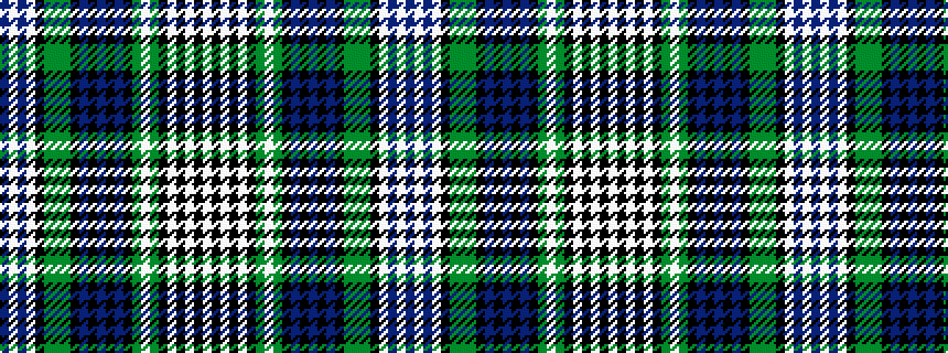 idealised woven sample of pattern BWBWKGGGKBKBKBKGWGKWKWKW