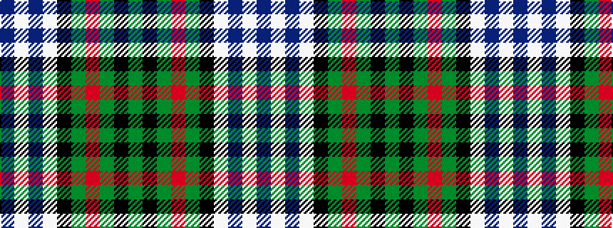idealised woven sample of pattern BWBWKGRGKG
