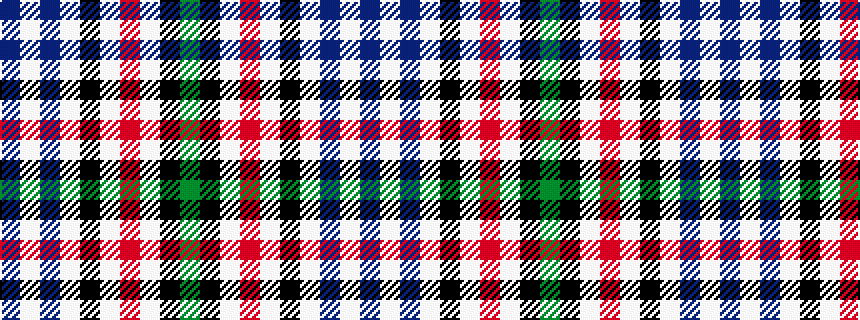 idealised woven sample of pattern BWBWKWRWKG