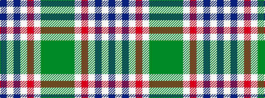 idealised woven sample of pattern BWBWRWGGG