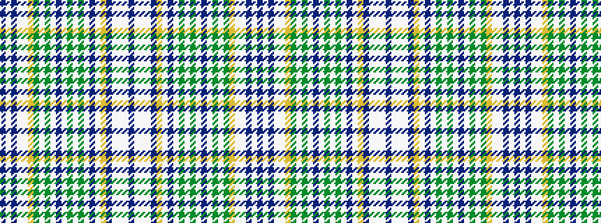 idealised woven sample of pattern BWBWWYGWGWBWGWGWBWYBWWWB