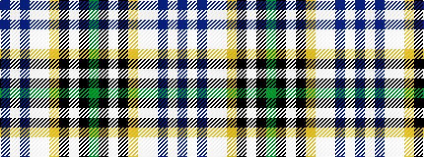 idealised woven sample of pattern BWBWWYKWKG