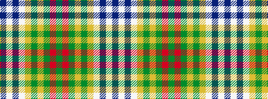 idealised woven sample of pattern BWBWYGYGRG