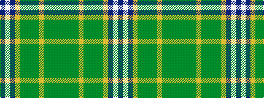 idealised woven sample of pattern BWBYGGGGYGGGG