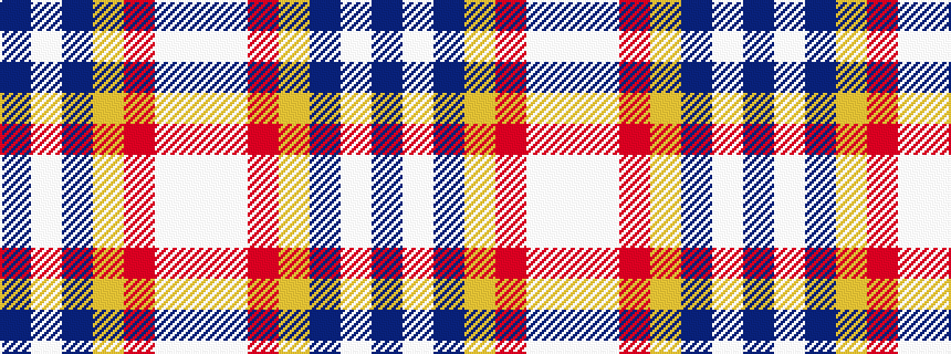 idealised woven sample of pattern BWBYRWW