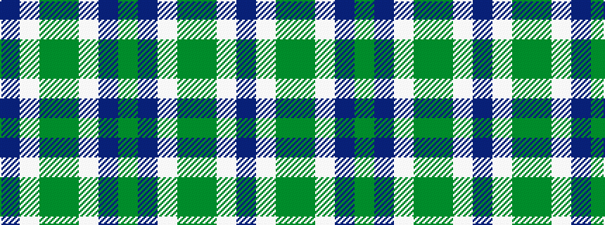 idealised woven sample of pattern BWGGWBG