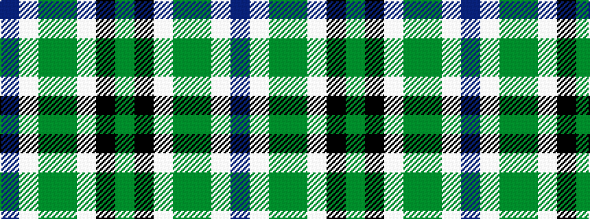 idealised woven sample of pattern BWGGWKG