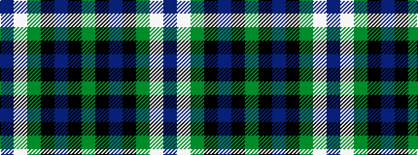 idealised woven sample of pattern BWGKBKG