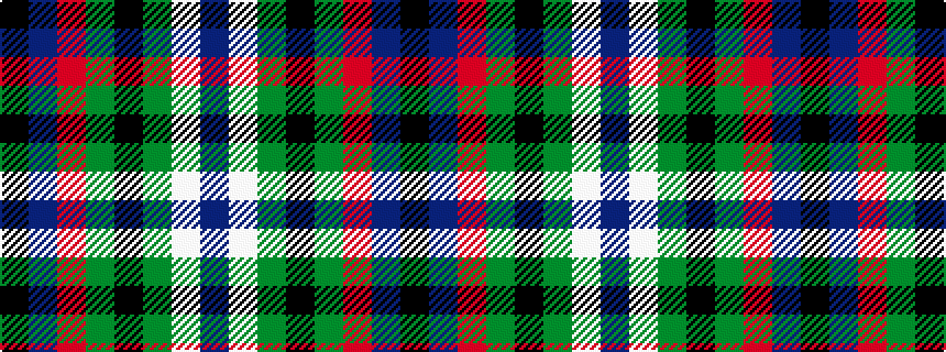 idealised woven sample of pattern BWGKGRBK