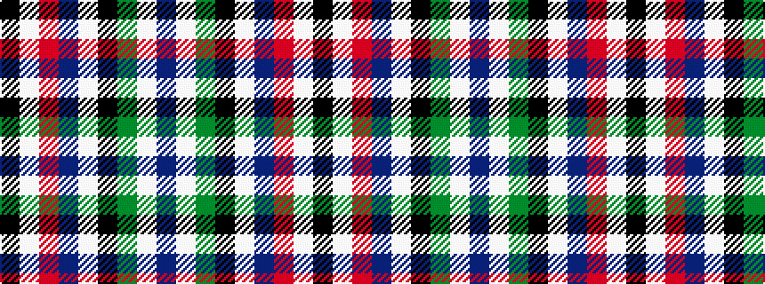 idealised woven sample of pattern BWGKWBRWK