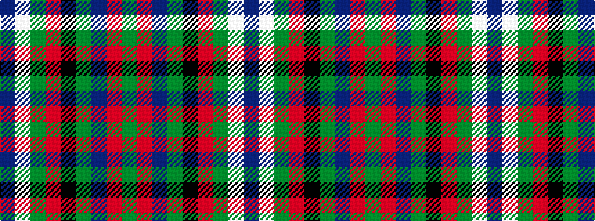 idealised woven sample of pattern BWGRKGBRG
