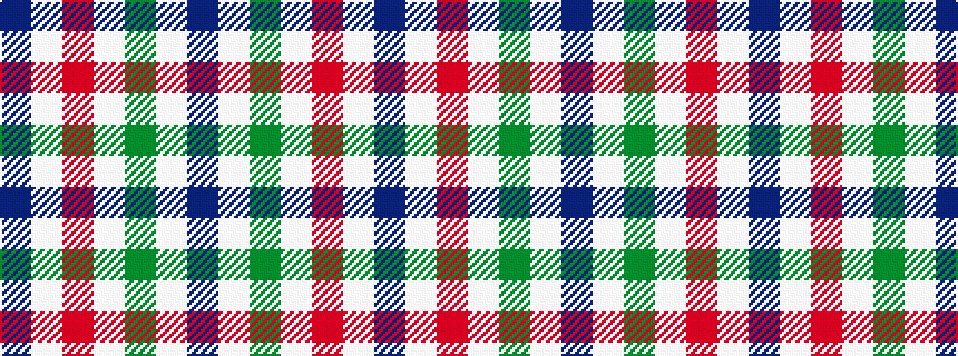 idealised woven sample of pattern BWGWRWB
