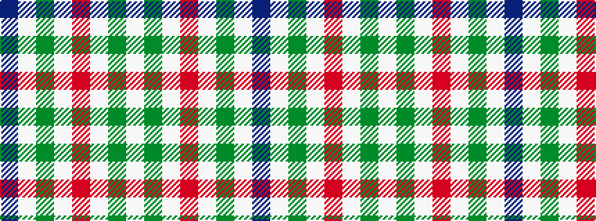 idealised woven sample of pattern BWGWRWGW