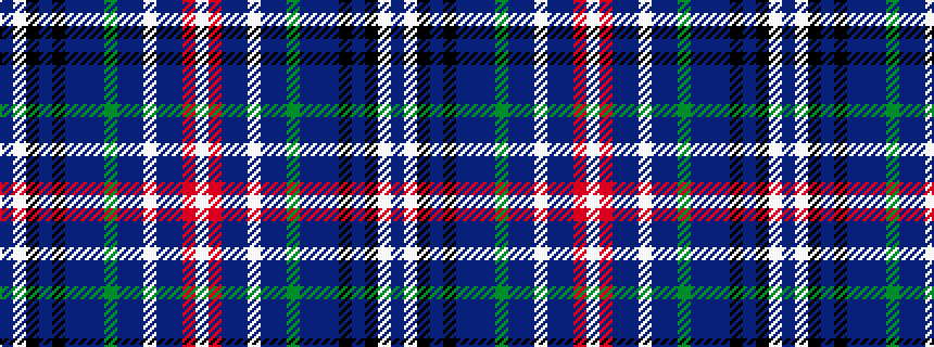 idealised woven sample of pattern BWKBKBBBGBBWBBRW