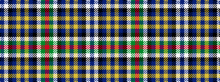 idealised woven sample of pattern BWKBYBYBKWGR
