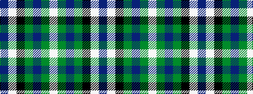idealised woven sample of pattern BWKGBGW