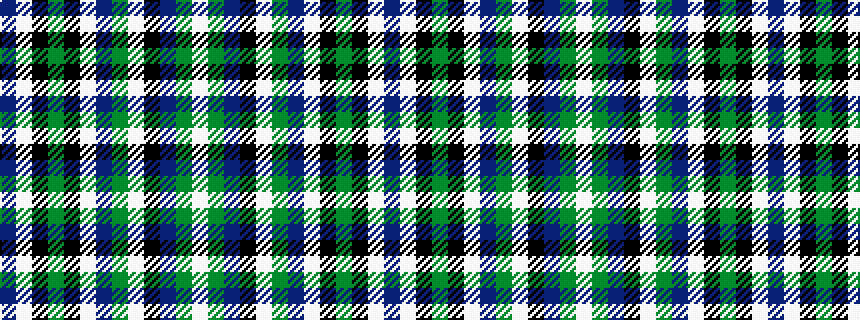 idealised woven sample of pattern BWKGKWBGWKBGW