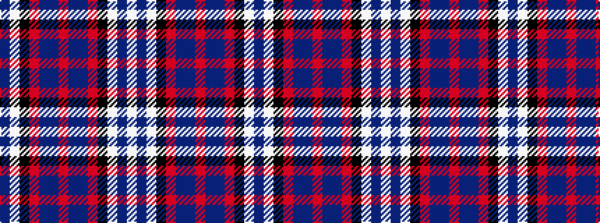 idealised woven sample of pattern BWKRBBRBBRKWBW