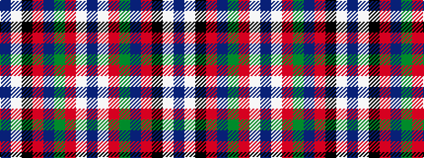 idealised woven sample of pattern BWKRBGRWB
