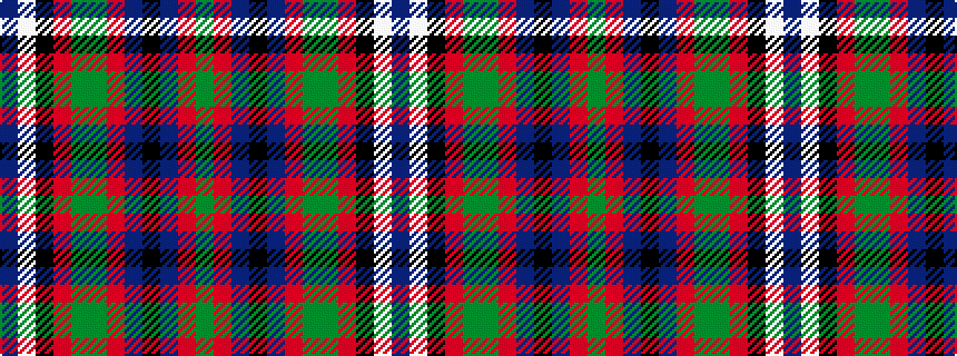 idealised woven sample of pattern BWKRGGRBKBRG