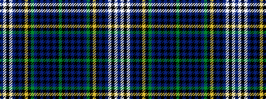 idealised woven sample of pattern BWKWBKBKYKGBKBKBKBKG
