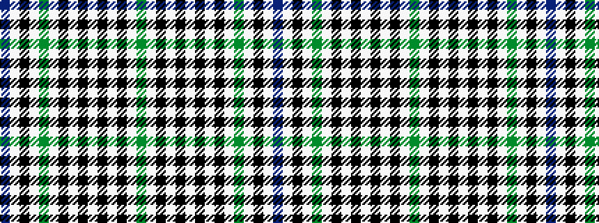 idealised woven sample of pattern BWKWGWKWKWKWKWG