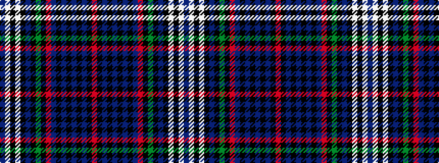 idealised woven sample of pattern BWKWKBKGKRBKBKBKBKR